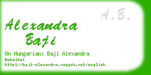 alexandra baji business card